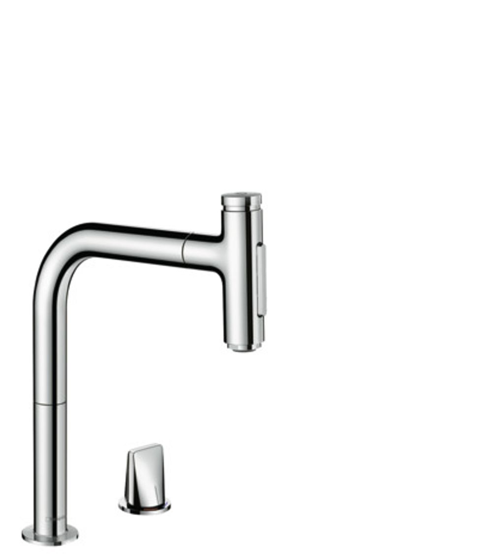 https://raleo.de:443/files/img/11eeea41cad22e9092906bba4399b90c/size_l/Hansgrohe-HG-2-Loch-SPTM-200-Metris-Select-M71-Ausziehbrause-2jet-chrom-73819000 gallery number 1